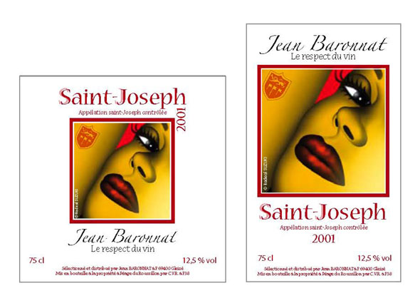 Wine Label Design 2005 for the Winery of South France for Their World Wide Market